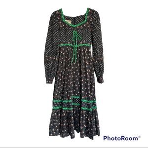 Gunne Sax Vintage Prairie Style Peasant Dress